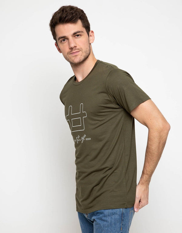 Third Day MTE59 outline logoicon ga T-shirt Olive