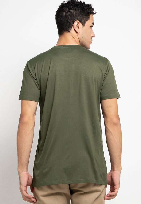 Td Friends MTE94 ninja kick logo gra T-shirt Olive