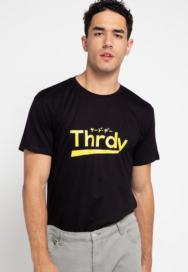 Third Day MTF20 thrdy yellow blk kaos pria Hitam