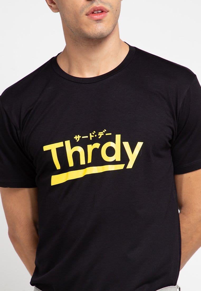 Third Day MTF20 thrdy yellow blk kaos pria Hitam