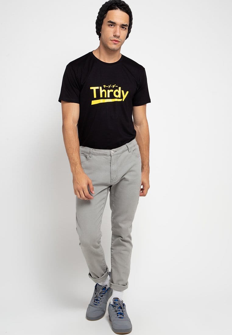 Third Day MTF20 thrdy yellow blk kaos pria Hitam