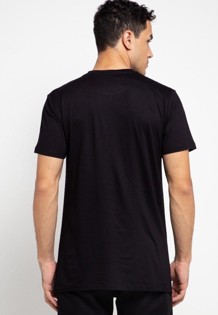 Td Friends MTF22 tido patch blk kaos pria Hitam