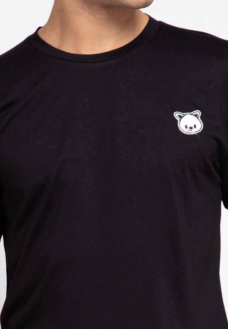 Td Friends MTF22 tido patch blk kaos pria Hitam