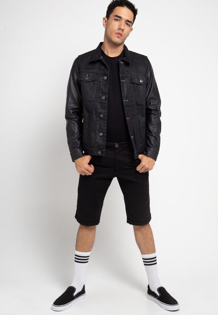 Td Friends MTF22 tido patch blk kaos pria Hitam