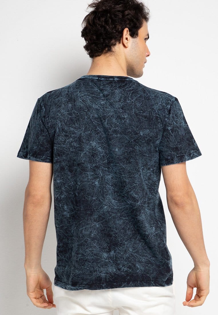 Third Day MTF37 washtees scribble kaos pria navy