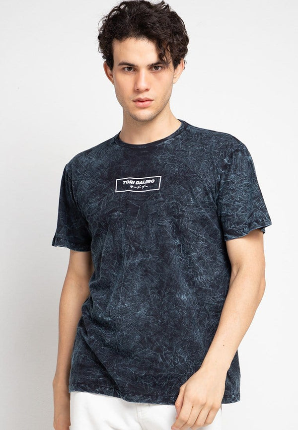 Third Day MTF41 washtees tori daijiro boxed nvy kaos pria Navy