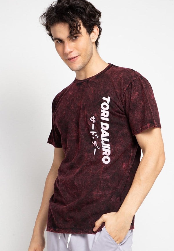 Third Day MTF46 washtees tori daijiro ver mrn kaos pria Maroon