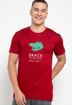 Td Friends MTF84 draco yawn maroon kaos pria