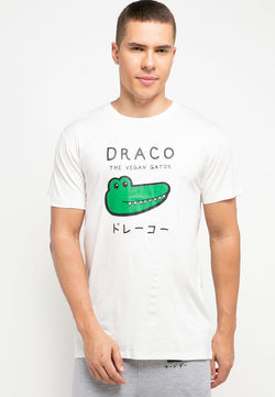 Td Friends MTG21 draco vegan gator putih kaos pria