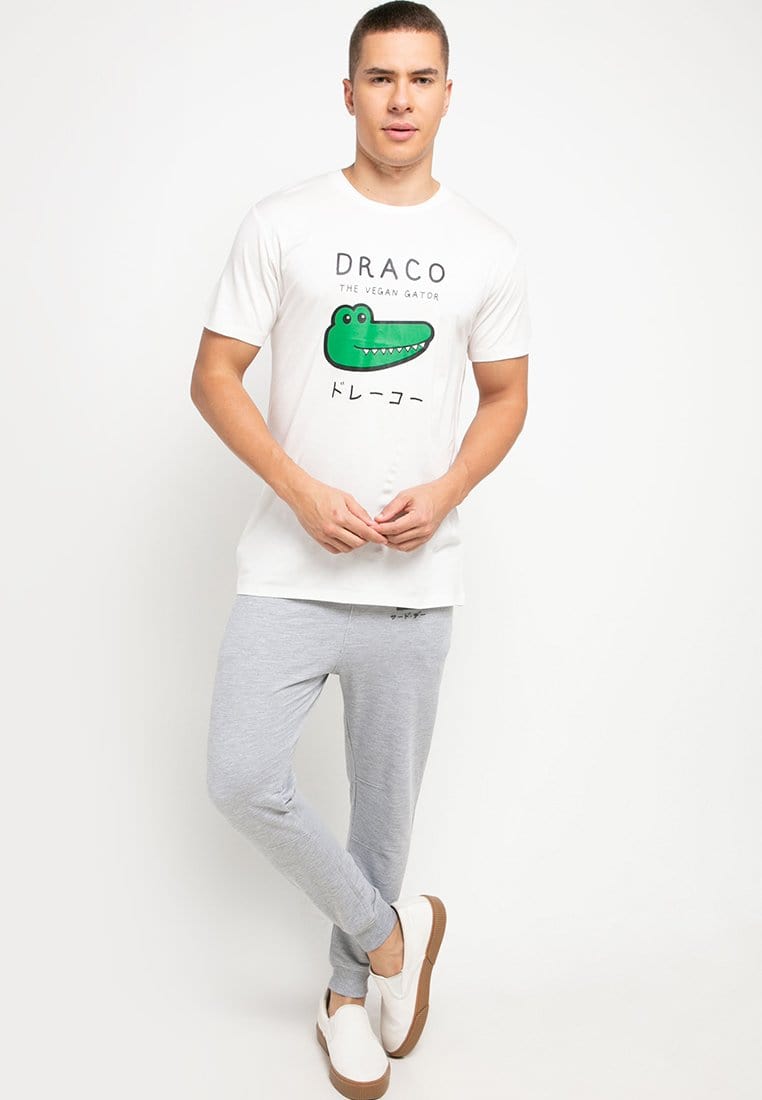 Td Friends MTG21 draco vegan gator putih kaos pria