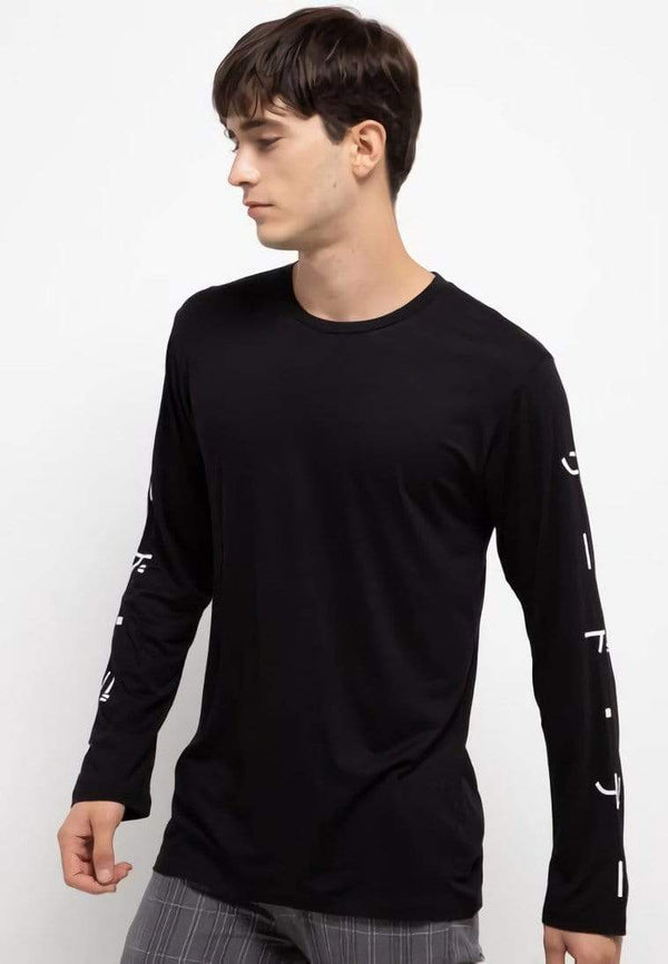 Third Day MTH90 L/S Long Sleeve Kaos Tangan Panjang Pria Katakana Kerning Hitam