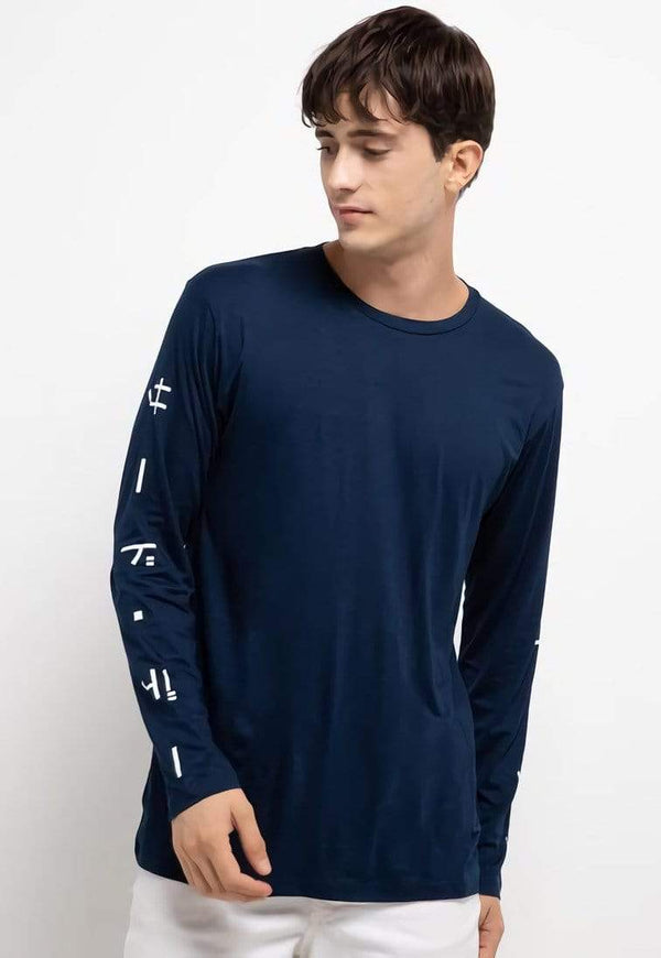 Third Day MTH91 L/S Long Sleeve Kaos Tangan Panjang Pria Katakana Kerning Navy