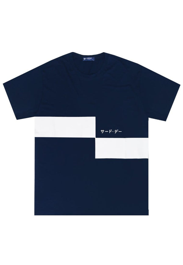 Third Day MTI36 Kaos T-Shirt Pria Instacool Gant Chart Katakana Navy