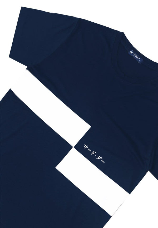 Third Day MTI36 Kaos T-Shirt Pria Instacool Gant Chart Katakana Navy