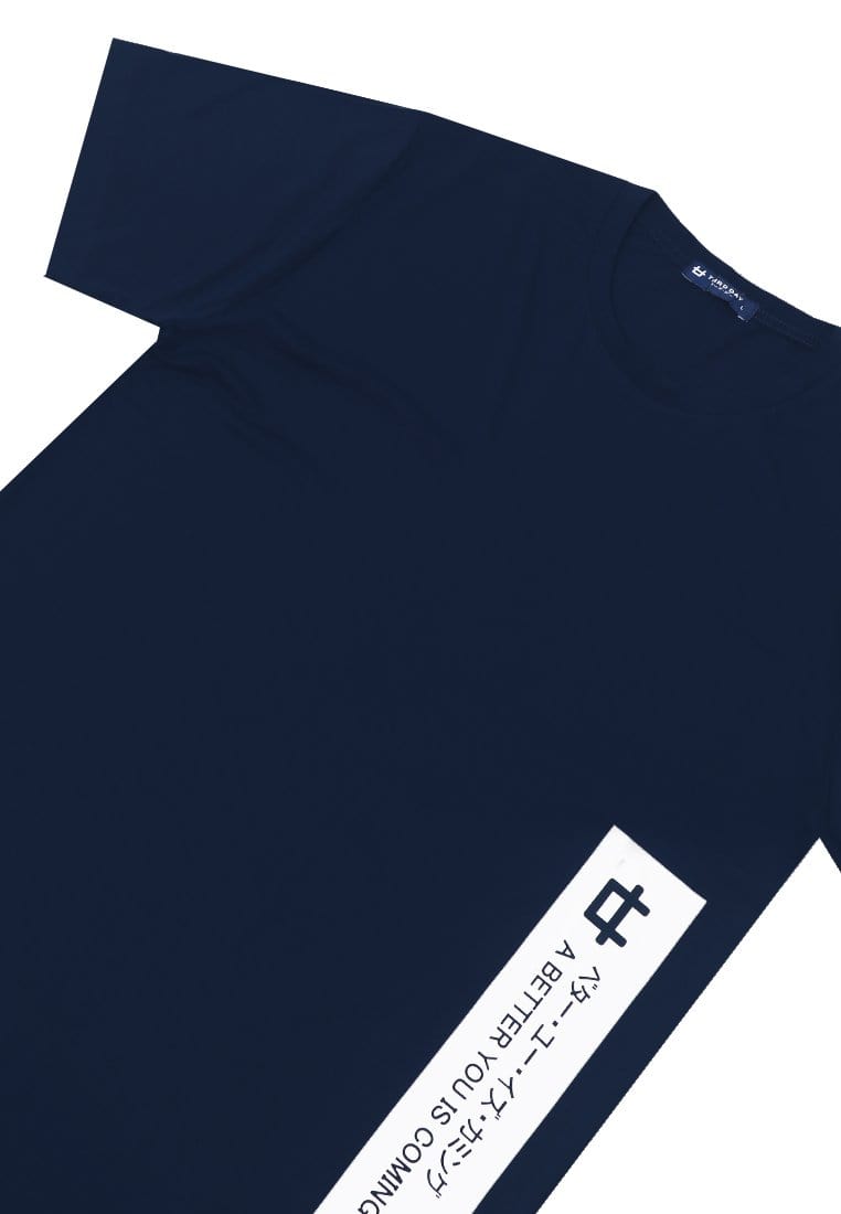 Third Day MTI38 Kaos T-Shirt Pria Instacool Byic Waist Label Navy