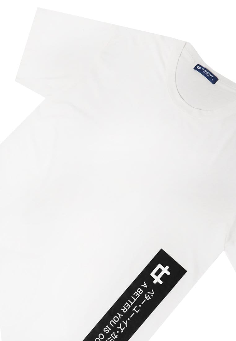 Third Day MTI42 Kaos T-Shirt Pria Instacool Byic Waist Label Putih
