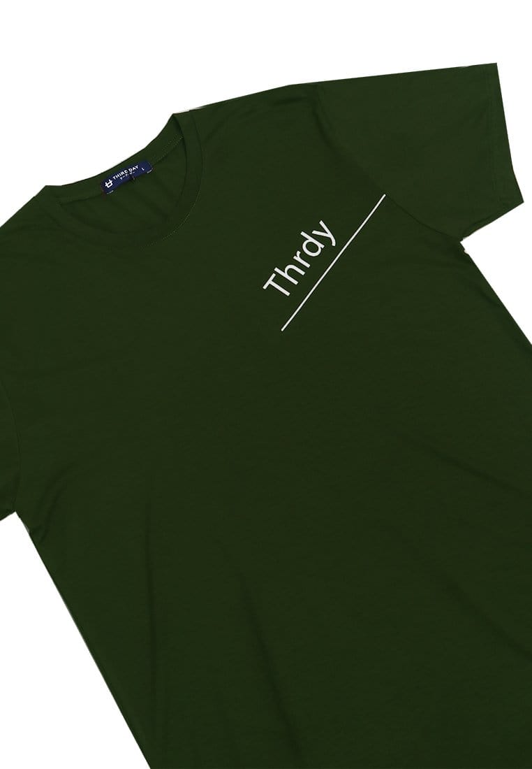 Third Day MTI43 Kaos T-Shirt Pria Instacool Thrdy Pit Diag Hijau Army