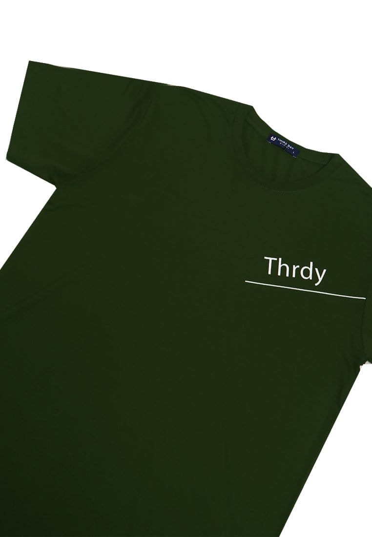Third Day MTI43 Kaos T-Shirt Pria Instacool Thrdy Pit Diag Hijau Army