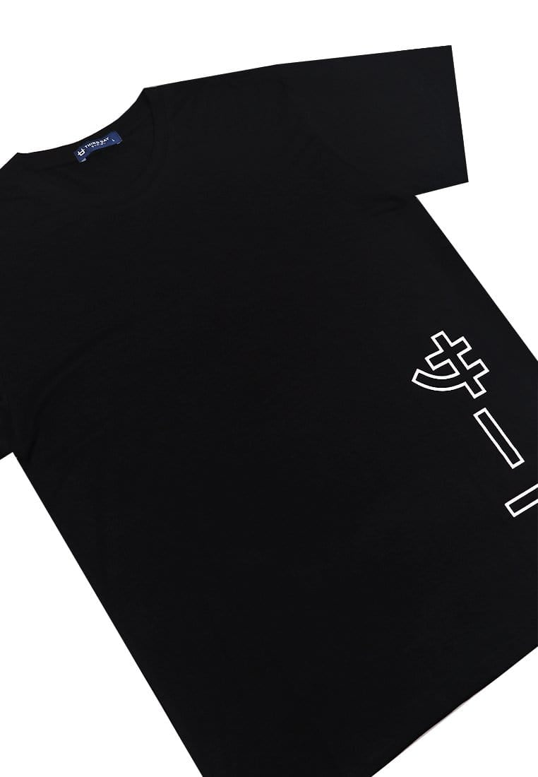Third Day MTI47 Kaos T-Shirt Pria Instacool Katakana Outline Ver Bottom Hitam