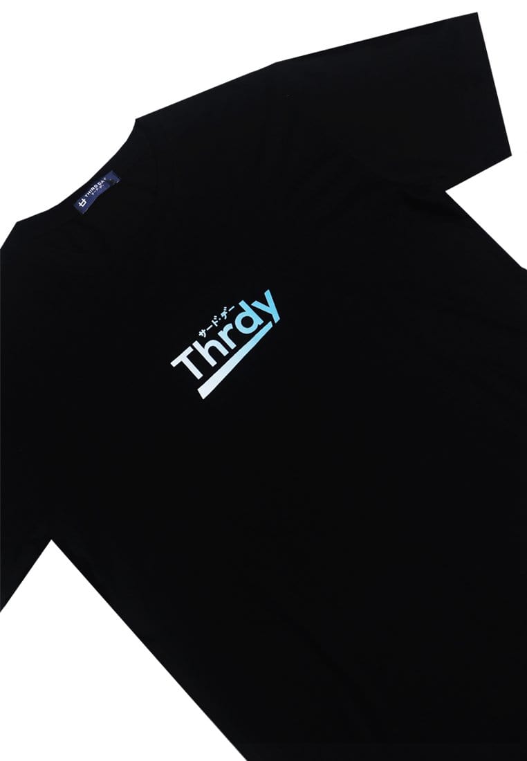 Third Day MTI71 Kaos T-Shirt Pria Instacool Light Blue Gradation Thrdy Hitam