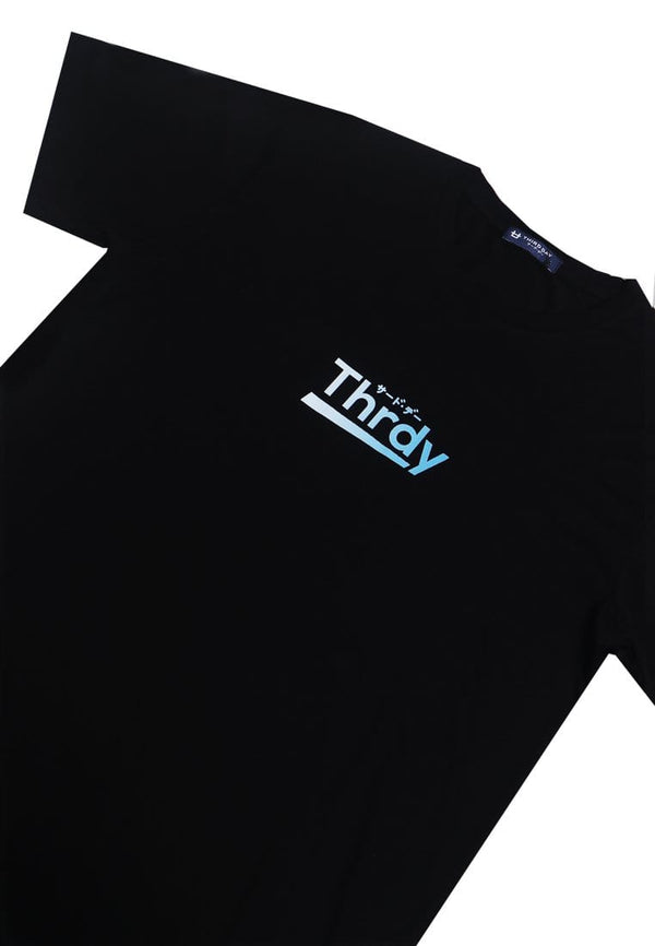 Third Day MTI71 Kaos T-Shirt Pria Instacool Light Blue Gradation Thrdy Hitam