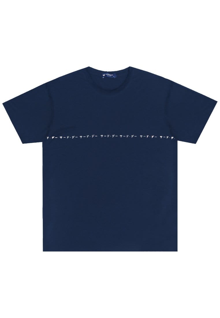 Third Day MTI75 Kaos Tshirt Pria Instacool Katakana Chain Navy