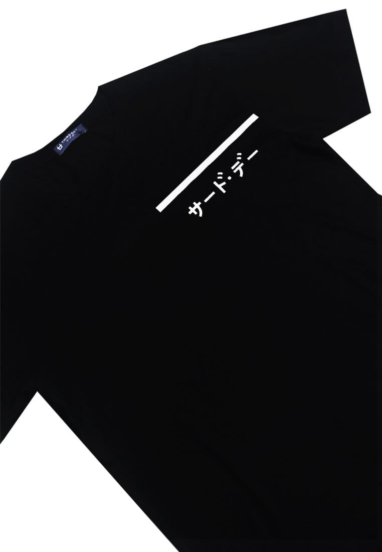 Third Day MTI84 Kaos T-Shirt Pria Instacool Katakana Belowtheline Black