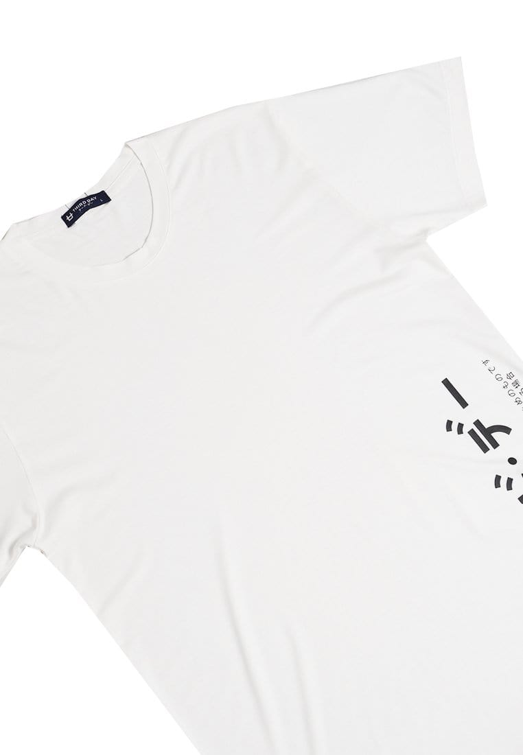Third Day MTI87 Kaos Tshirt Men Jepang Pria Katakana Little Writing White