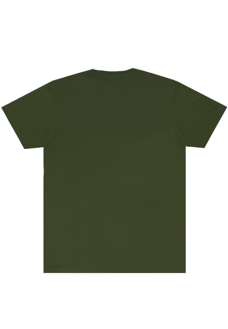 Third Day MTI91 Kaos Pocket Kantong Lengan Pendek Hijau Army Kantong Putih Katakana
