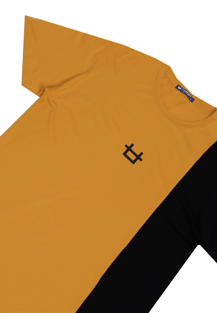 Third Day MTI96 Kaos T Shirt Pria Instacool Quarter Balck Logo Kuning Hitam