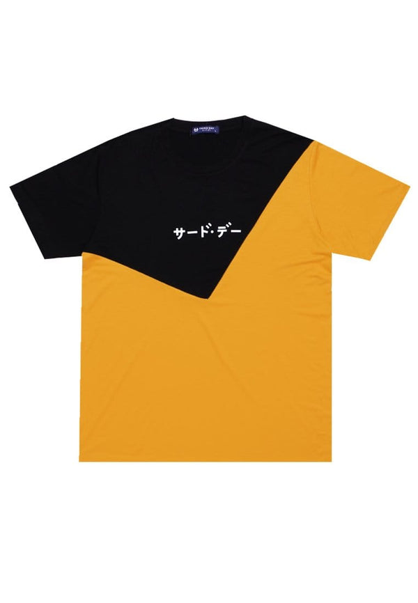 Third Day MTI99 Kaos TShirt Pria Instacool Triangle White Katakana Hitam Kuning