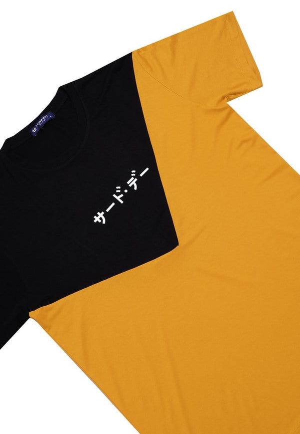 Third Day MTI99 Kaos TShirt Pria Instacool Triangle White Katakana Hitam Kuning