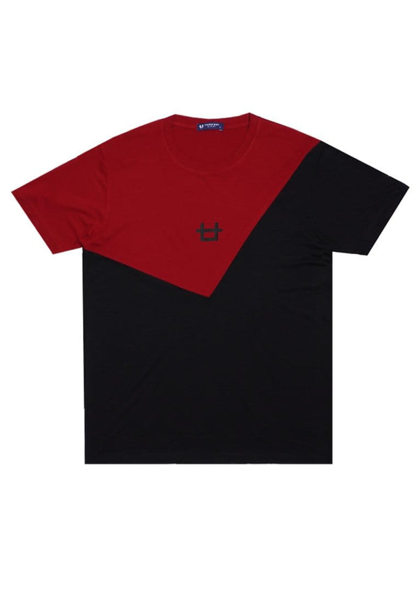 Third Day MTJ04 Kaos T Shirt Pria Instacool Triangle Black Logo Merah Hitam