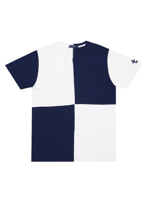Third Day MTJ06 Kaos TShirt Pria Instacool Block Logo Navy Putih