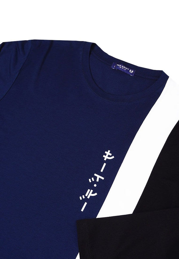 Third Day MTJ10 Kaos Tangan Panjang Quarter Hitam Navy Katakana