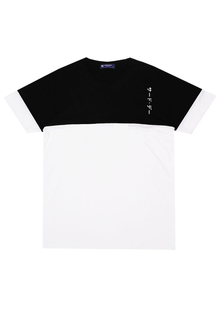 Third Day MTJ16 Kaos TShirt Pria Instacool Katakana Vertikal Black White