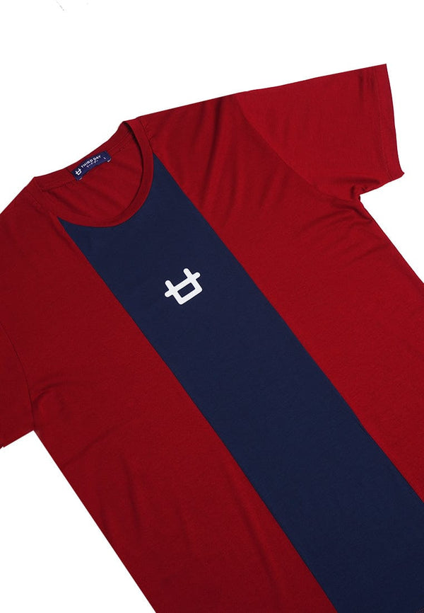 Third Day MTJ22 Kaos TShirt Pria Instacool Logo Maroon Navy Maroon