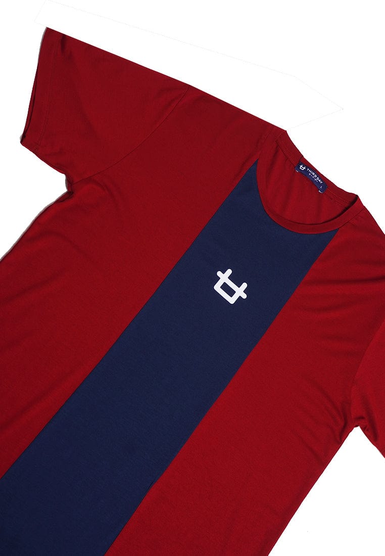 Third Day MTJ22 Kaos TShirt Pria Instacool Logo Maroon Navy Maroon