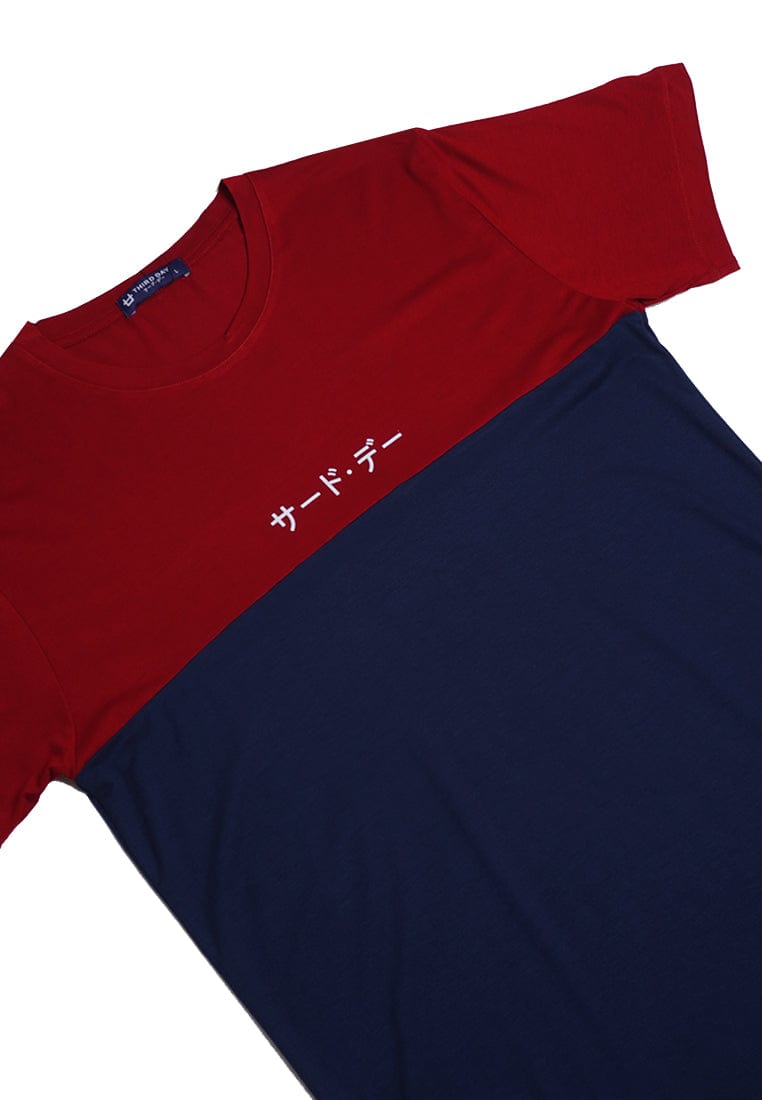 Third Day MTJ28 Kaos TShirt Pria Instacool Katakana Maroon Navy