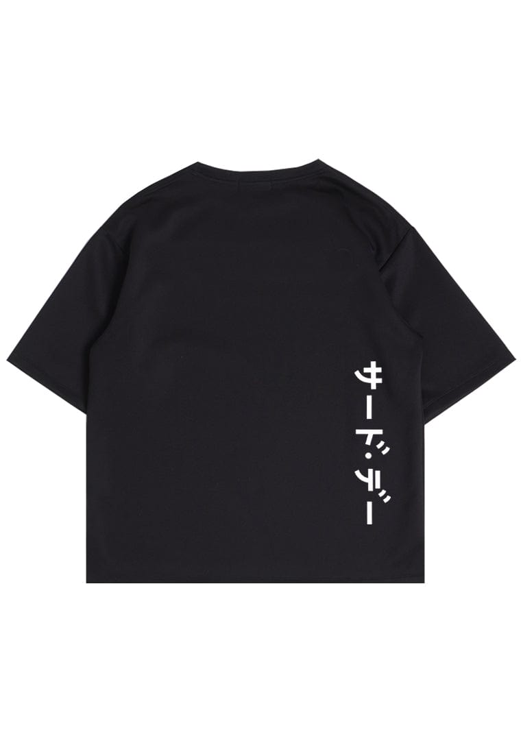 Third Day MTJ31 Kaos Oversize Distro Pria Thirdday Katakana Waist Vertikal Back Hitam