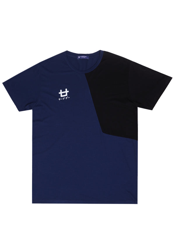 Third Day MTJ75 Kaos TShirt Pria Instacool Logo Block Navy Hitam