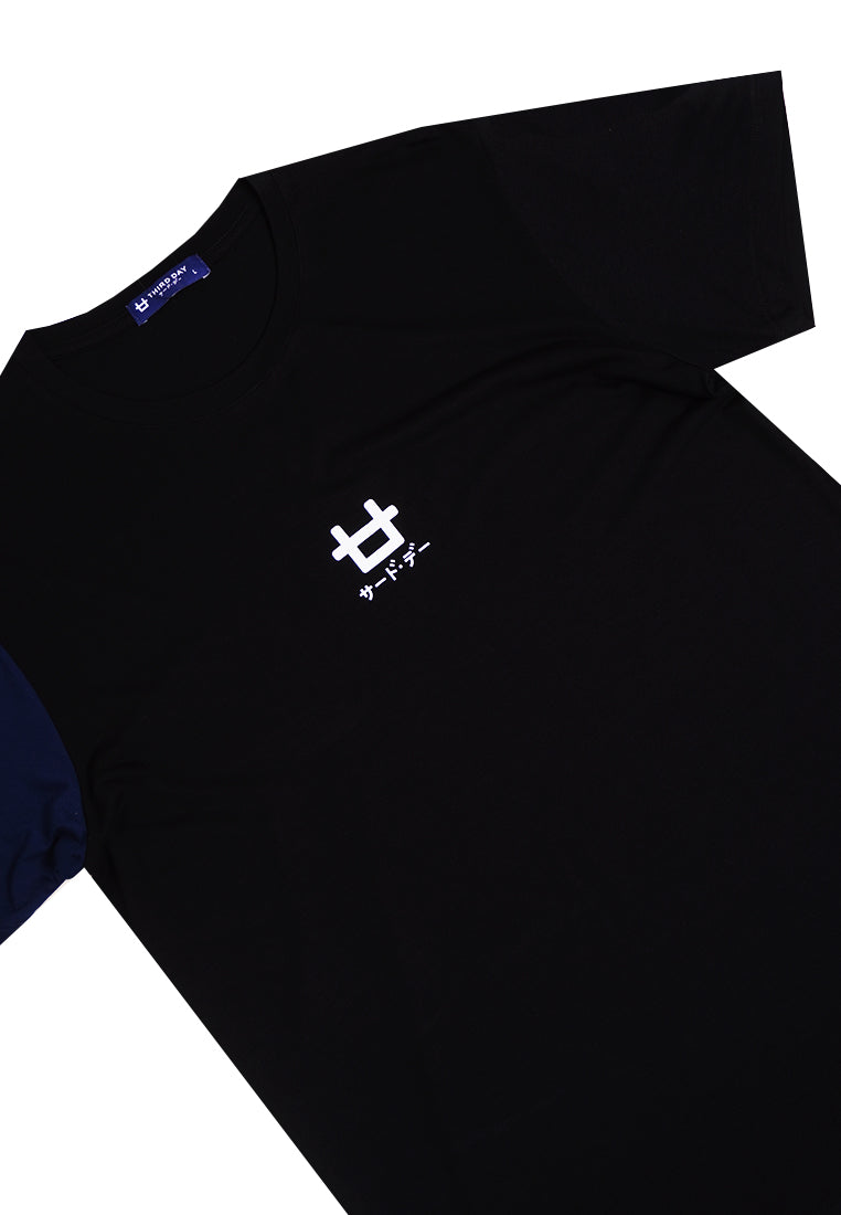 Third Day MTJ79 Kaos TShirt Pria Instacool Logo Black Arm Navy