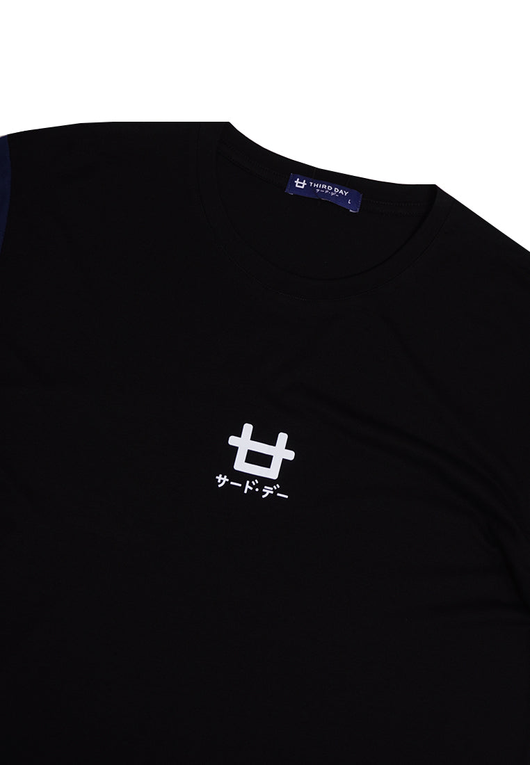 Third Day MTJ79 Kaos TShirt Pria Instacool Logo Black Arm Navy