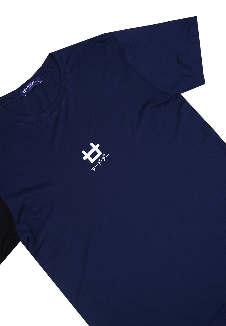 Third Day MTJ80 Kaos TShirt Pria Instacool Logo Navy Arm Black