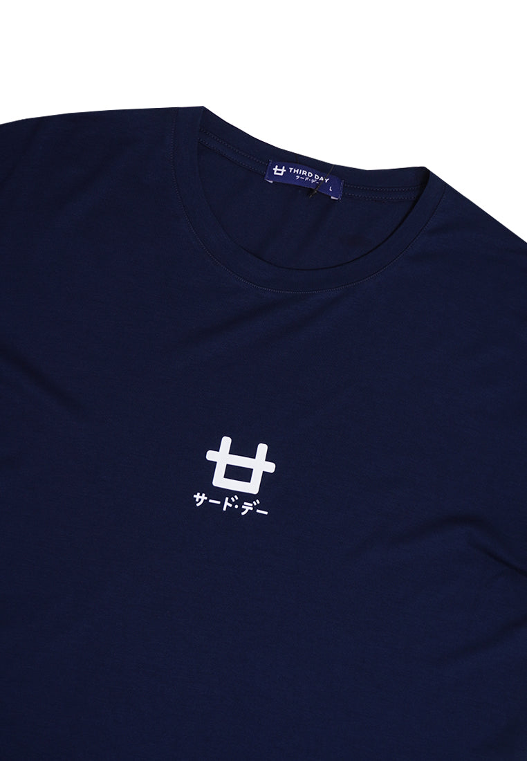 Third Day MTJ80 Kaos TShirt Pria Instacool Logo Navy Arm Black