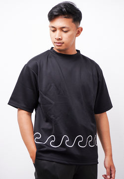 Third Day MTK03 Kaos Oversize Distro Pria Wave Hitam