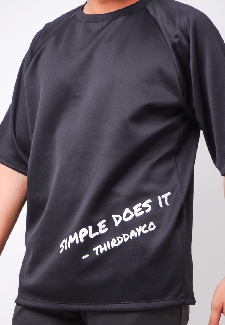 Third Day MTK07 Kaos Oversize Distro Pria Simple Doest It Hitam