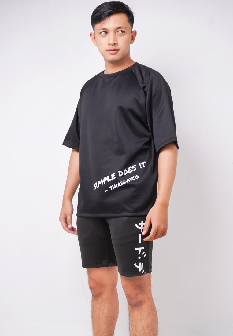 Third Day MTK07 Kaos Oversize Distro Pria Simple Doest It Hitam