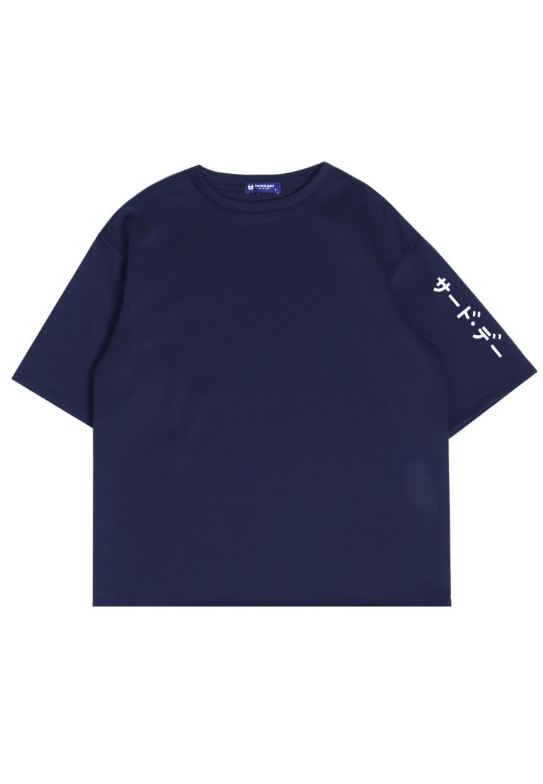 Third Day MTK14 Kaos Oversize Distro Pria Katakana Arm Navy