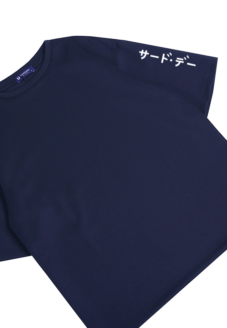 Third Day MTK14 Kaos Oversize Distro Pria Katakana Arm Navy